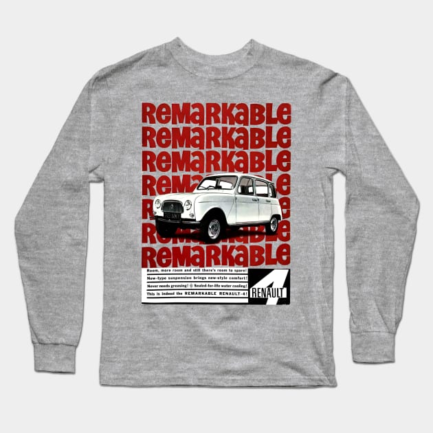 RENAULT 4 - advert Long Sleeve T-Shirt by Throwback Motors